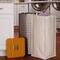 Household Essentials Square Metal Hamper with Wooden Lid